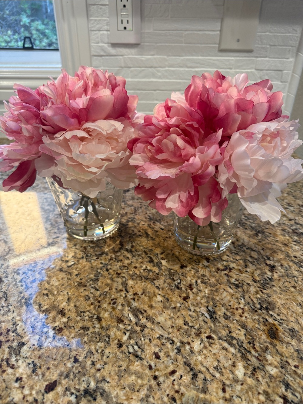 Pink Peony Faux Floral Arrangements - Home Accents